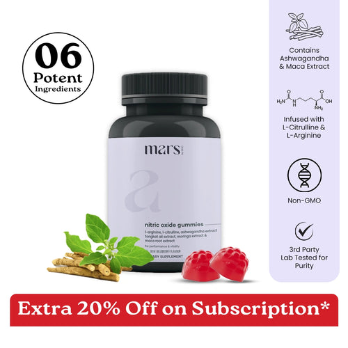 Mars By GHC Mars Nitric Oxide Gummies: Boost Performance, T-Levels & Blood Flow for Maximum Energy and Vitality
