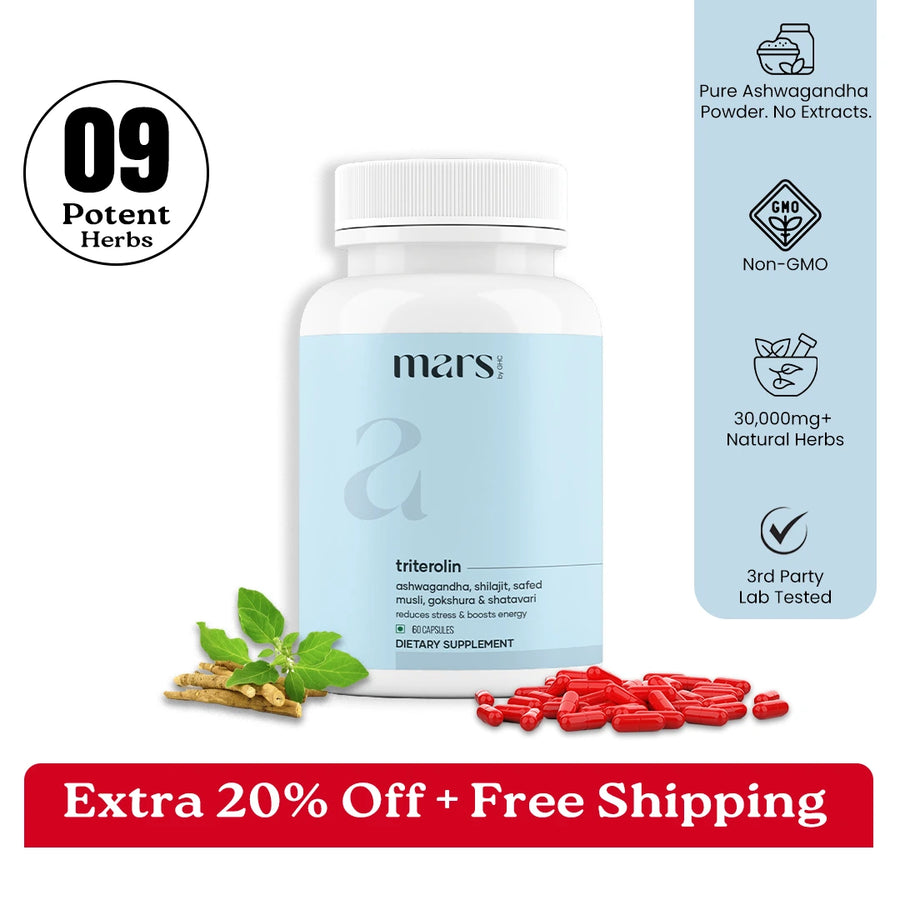 Mars By GHC Mars Triterolin – Powered by Shilajit, Ashwagandha, Safed Musli, Gokshura