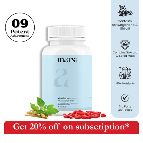 Mars By GHC VitaSteron : Powered for Testosterone Levels, Muscle Gains & Overall Male Vitality