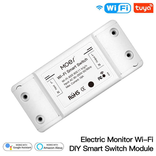 Moes WiFi DIY Smart Switch Electric Current Voltage Power Monitor Universal Module 16A