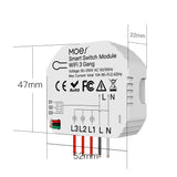 Moes 3/4 Gang, 1/2 Way Module, Wireless Home Smart Switch Light Modular, view 6