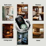 Moes 2nd Gen 4-in-1 EU Plug Smoke & CO Alarm with Rechargeable Battery, Color LCD Temperature & Humidity Monitor (Non-Smart), view 6