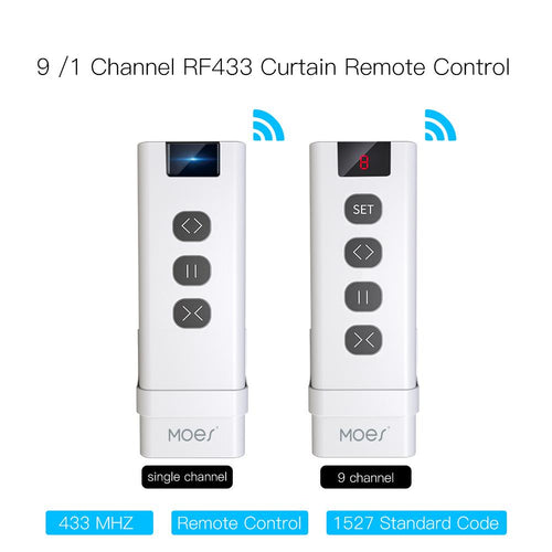 Moes Smart RF433 Transmitter Remote for Curtain