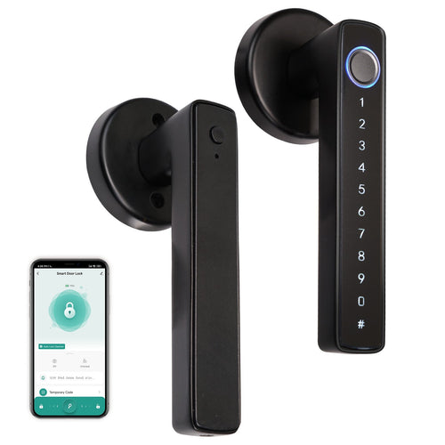 Moes Ble Smart Door Lock with Passcode keypad, Biometric Entry Doorknob with Handle
