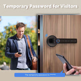 Moes Ble Smart Door Lock with Passcode keypad, Biometric Entry Doorknob with Handle, view 2