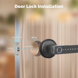 Moes Ble Smart Door Lock with Passcode keypad, Biometric Entry Doorknob with Handle, view 3