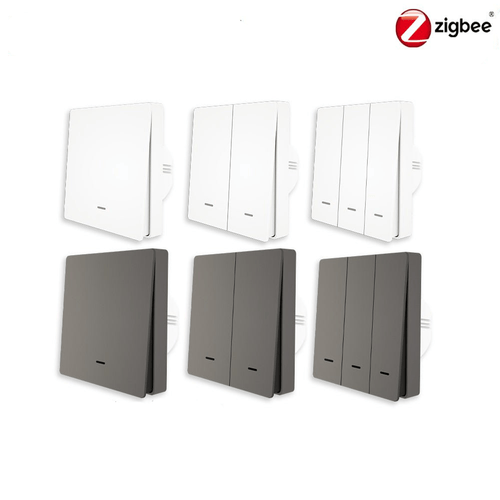 Moes ZigBee 1/2/3 Gang Smart Push Button Light Switch Multi-Control Neutral Wire Optional EU