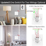 Moes ZigBee 1/2/3 Gang Smart Push Button Light Switch Multi-Control Neutral Wire Optional EU, view 4