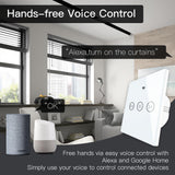 Moes WiFi RF433 Smart Curtain Blinds Roller Shutter Touch Switch Single Pole Neutral Wire Required EU, view 5