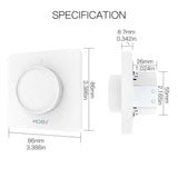Moes Smart Light Dimmer Rotary Switch Schedule Timer Brightness Memory EU, view 6