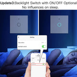 Moes WiFi RF433 Smart Light Wall Touch Switch Single Pole 220V No Neutral Wire EU Standard, view 4