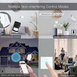 Moes WiFi RF433 Smart Light Wall Touch Switch Single Pole 220V No Neutral Wire EU Standard, view 5