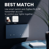 MOES 2nd Star Ring Smart ZigBee3.0 Push Button Light Switch Embedded Touch Switch EU, view 3