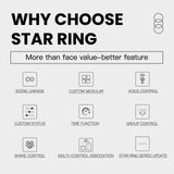 MOES 2nd Star Ring Smart ZigBee3.0 Push Button Light Switch Embedded Touch Switch EU, view 6