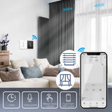 MOES WiFi Curtain Switch Smart 2.5D Arc Glass Touch Panel for Roller Blinds Shutters, view 2