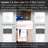 Moes WiFi RF433 Smart Touch Light Switch 1/2/3/4 Gang 2 Way Multi-Control Neutral Wire Required EU, view 3