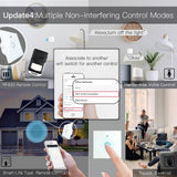 Moes WiFi RF433 Smart Touch Light Switch 1/2/3/4 Gang 2 Way Multi-Control Neutral Wire Required EU, view 6