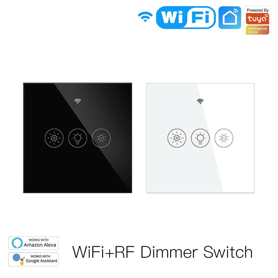 Moes WiFi Smart Light Dimmer Switch RF433 Glass Touch Switch EU