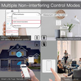 Moes WiFi Smart Light Push Button Switch 2 Way Multi-Control Neutral Wire Required EU, view 3