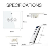 Moes WiFi RF433 Smart Ceiling Fan Touch Switch Single Pole Neutral Wire Required EU, view 6