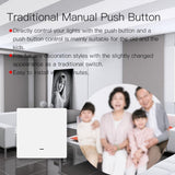 Moes WiFi RF433 Smart Light 2 Way Multi-control Push Button Switch Neutral Wire EU, view 3