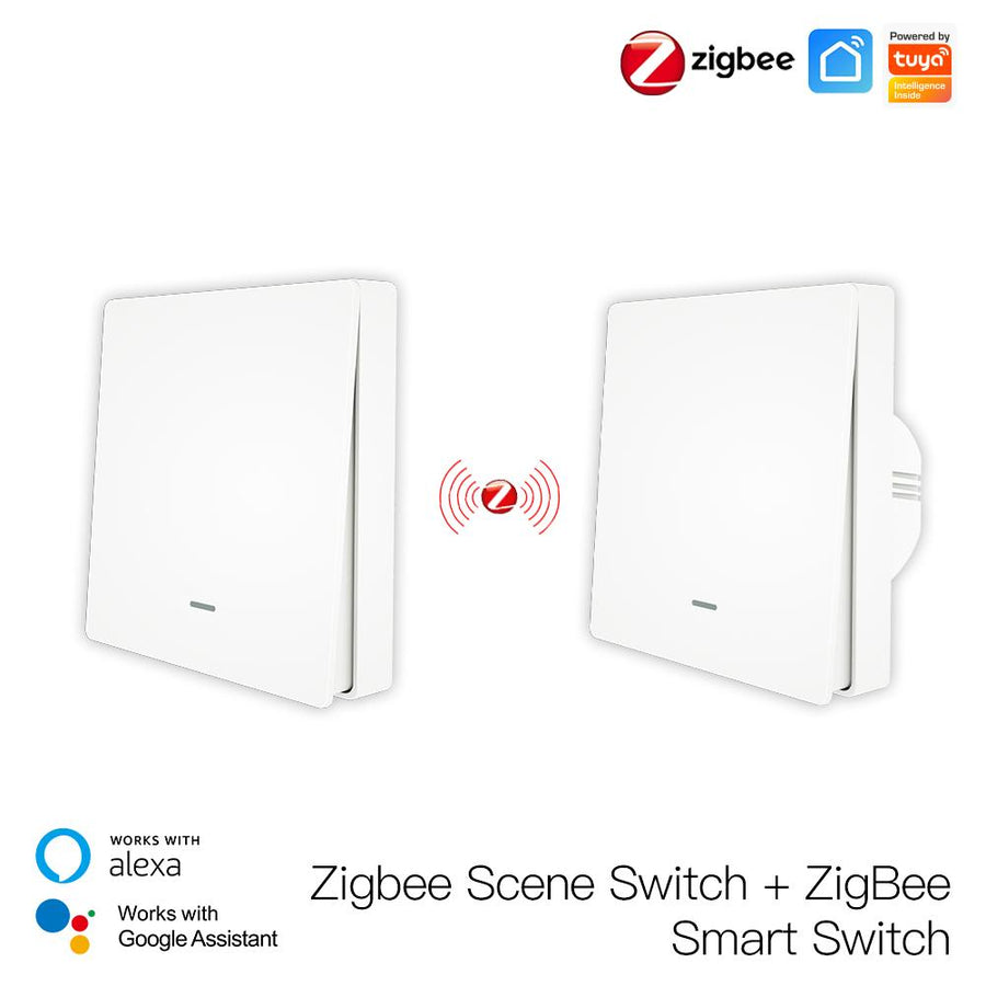 Moes Smart ZigBee Scene Push Button Switch Single Pole Neutral Wire Optional No Capacitor