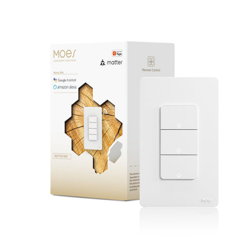 Moes Matter WiFi Smart Light Button Switch App Control Neutral Wire Required US Standard