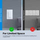 Moes Matter WiFi Smart Light Button Switch App Control Neutral Wire Required US Standard, view 3