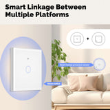 Moes Matter WiFi Smart Light Switch Glass Panel Neutral Wire Required EU Standard, view 3