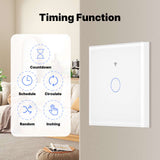 Moes Matter WiFi Smart Light Switch Glass Panel Neutral Wire Required EU Standard, view 5