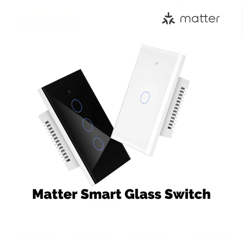 Moes Matter WiFi Smart Light Switch Glass Panel Neutral Wire Required US Standard