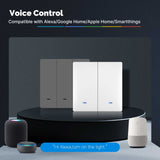 Moes Matter WiFi Smart Push Button Light Switch App Control Neutral Wire Required EU Version, view 3