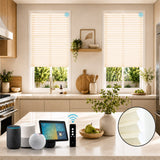 MOES Motorized Light Filtering Cellular Shades Nowa, view 2