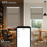 MOES Motorized Light Filtering Cellular Shades Nowa, view 3