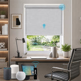 MOES Motorized Light Filtering Roller Shades 70% Blackout Safari, view 2