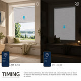 MOES Motorized Light Filtering Roller Shades 70% Blackout Safari, view 6