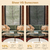 MOES Motorized Light Filtering Roller Shades 50% Blackout PVC Free Sunscreen, view 5