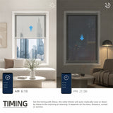 MOES Motorized Light Filtering Roller Shades 50% Blackout PVC Free Sunscreen, view 6