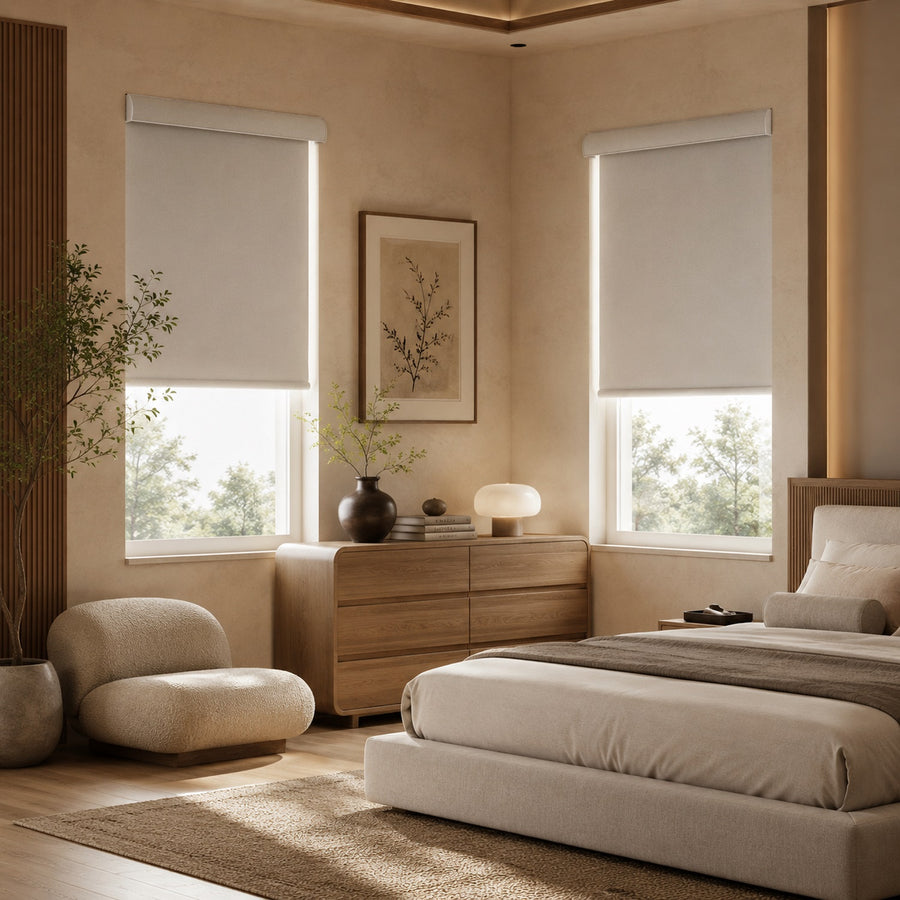 MOES Motorized Roller Shades 100% Blackout Essential