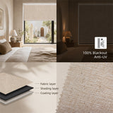 MOES Motorized Roller Shades 100% Blackout Linen, view 5