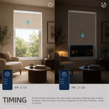 MOES Motorized Roller Shades 100% Blackout Linen, view 6