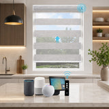 MOES Motorized Zebra Shades 60% Blackout Translucent 75mm Eloise, view 2
