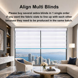 MOES Motorized Zebra Shades 60% Blackout Translucent 75mm Eloise, view 3