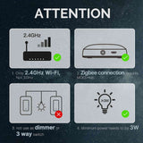 MOES Star Ring ZigBee Smart Light Switch Single Pole, No Neutral Required, No Capacitor, view 3