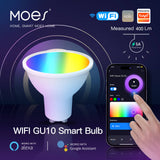 MOES GU10 WiFi Smart Light Bulbs LED RGB Warm Dimmable Lamps 5W Alexa Google APP, view 2