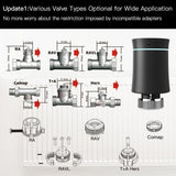 MOES ZigBee Smart Radiator Valves Tuya Save Energy Black White TRV BRT 100 Mini Soft Touching Thermostatic Valve, view 4