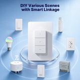 MOES Zigbee Wireless Scene Switch - 3 Gang 9 Scenarios Smart Push Button Remote, Magnetic Handheld Design, view 2