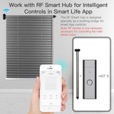 Moes Rechargeable Tubular Roller Blind Motor RF433 Remote Control, view 3