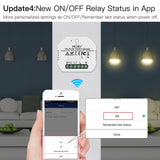Moes Mini DIY WiFi Relay Module, RF433 Smart Light Switch Module, 1/2 Gang Reset, view 5