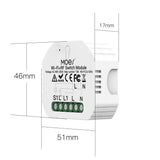 Moes Mini DIY WiFi Relay Module, RF433 Smart Light Switch Module, 1/2 Gang Reset, view 6